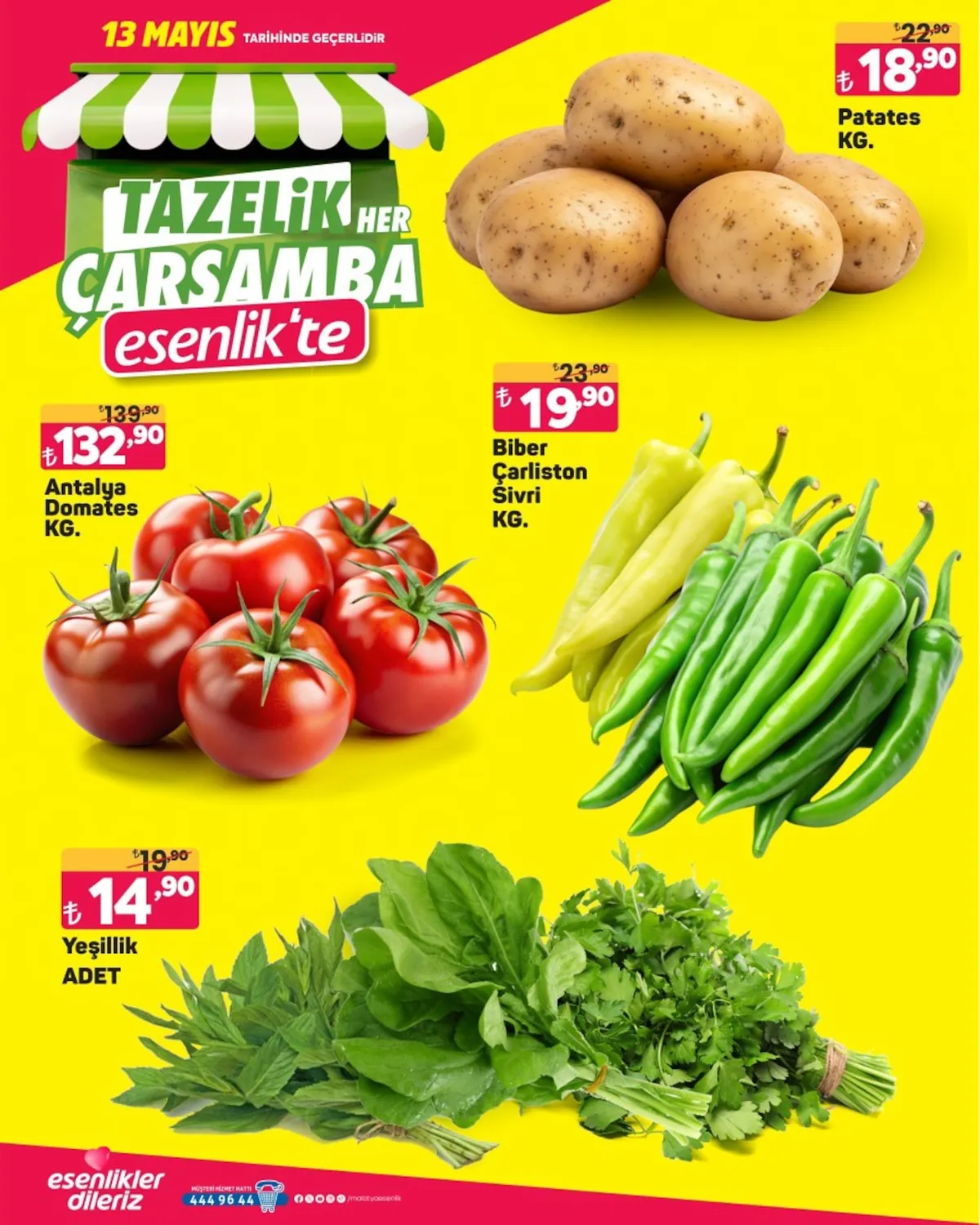 Esenlik Esenlik 13 Mayıs 2026 Aktüel Kataloğu sayfa 1: Yeşillik Adet