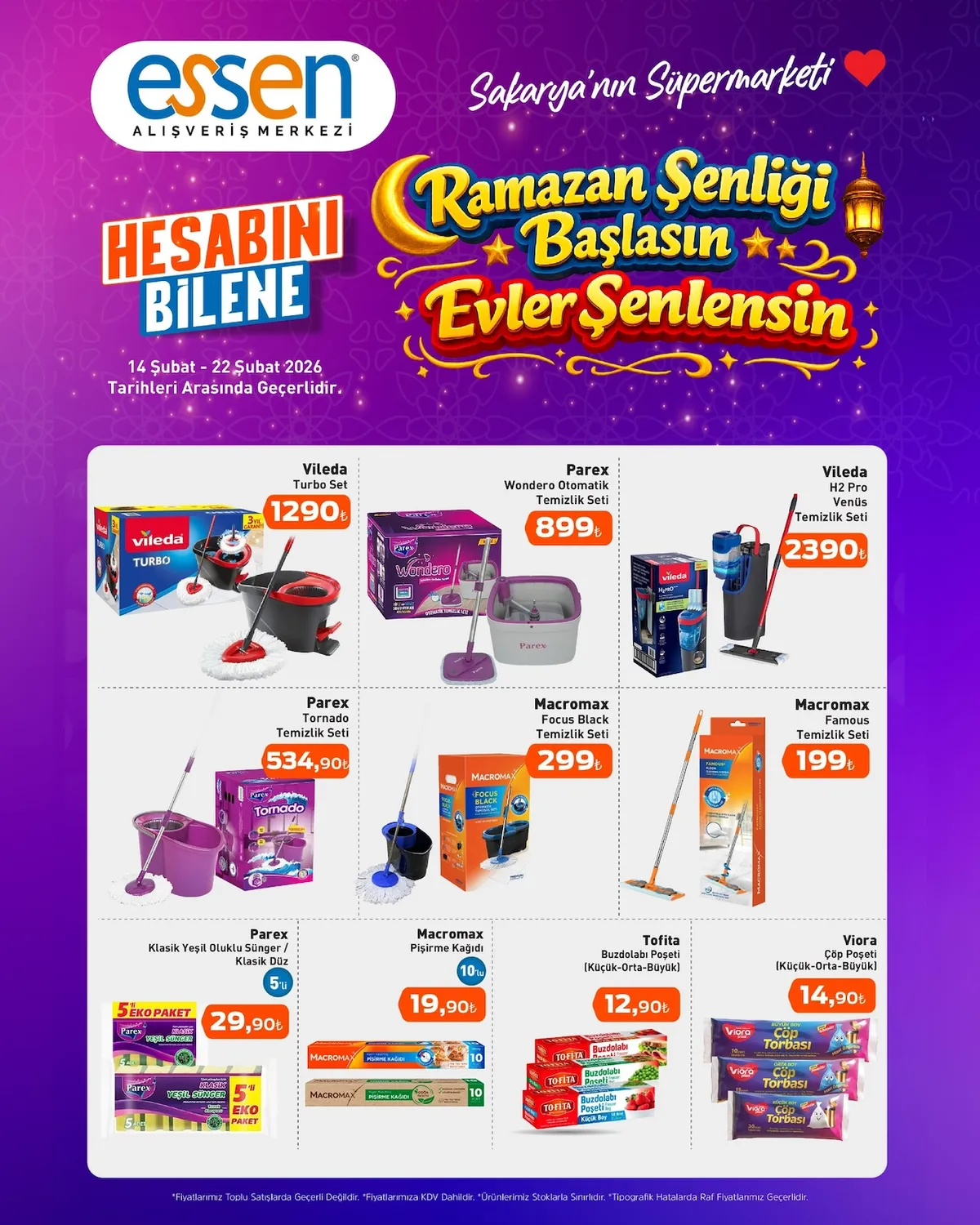 Essen Essen Avm 14 Şubat 2026 Aktüel Kataloğu sayfa 6: Macromax Famous Temizlik Seti, Macromax Focus Black Temizlik Seti