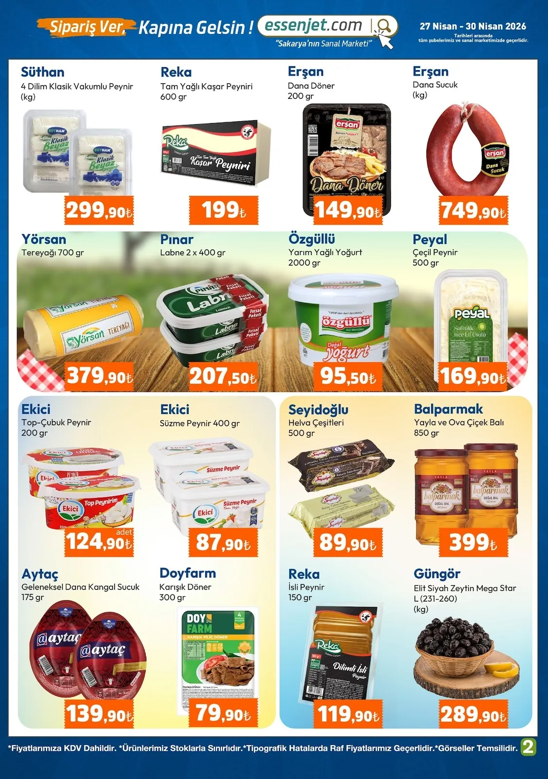 Essen Essen Avm 27 Nisan 2026 Aktüel Kataloğu sayfa 2: Balparmak Yayla Ve Ova Çiçek Balı 850 Gr, Seyidoğlu Helva Çeşitleri 500 Gr