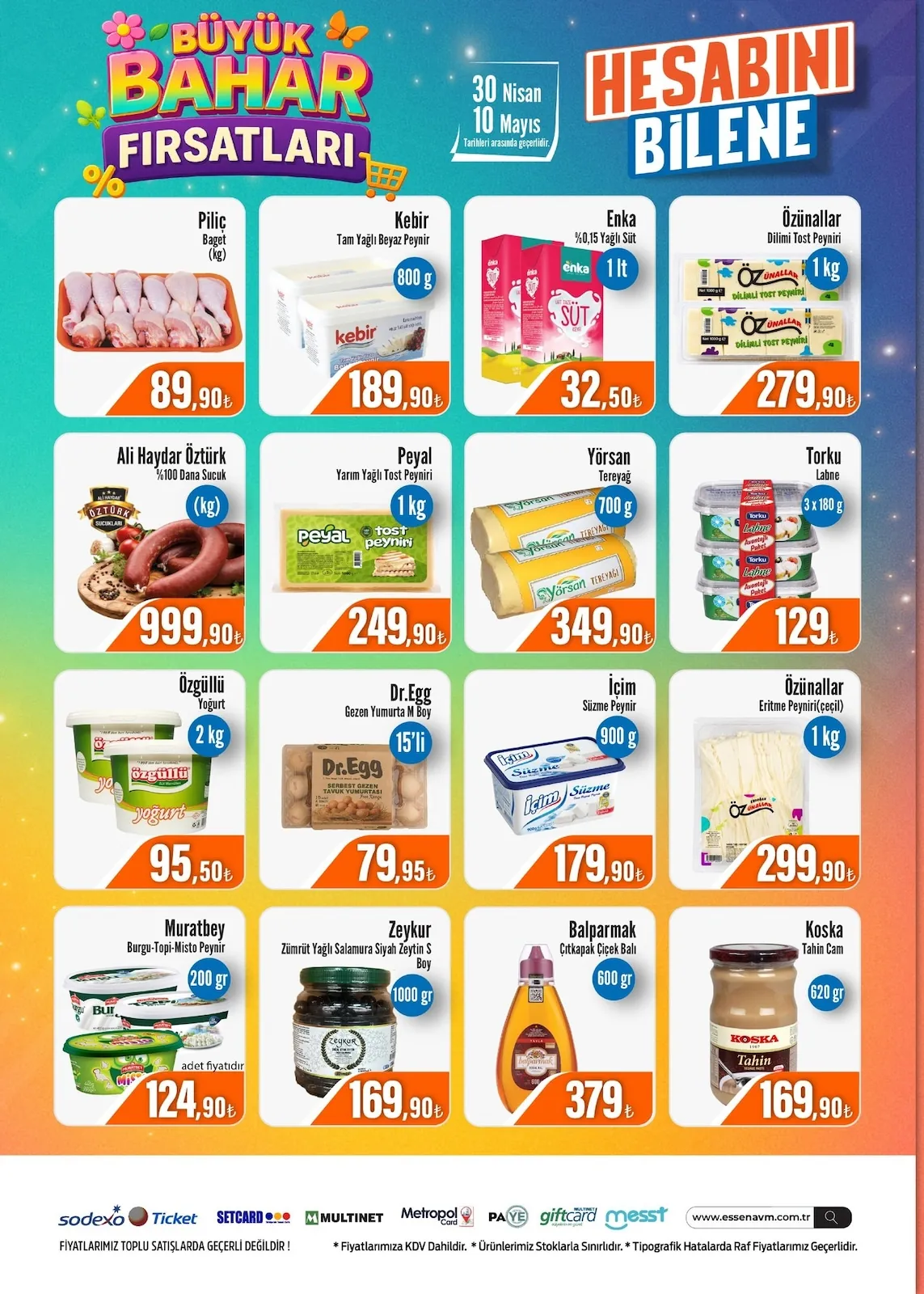 Essen Essen Avm 30 Nisan 2026 Aktüel Kataloğu sayfa 2: Yörsan Tereyağı 700G, Ali Haydar Öztürk %100 Dana Sucuk (Kg)