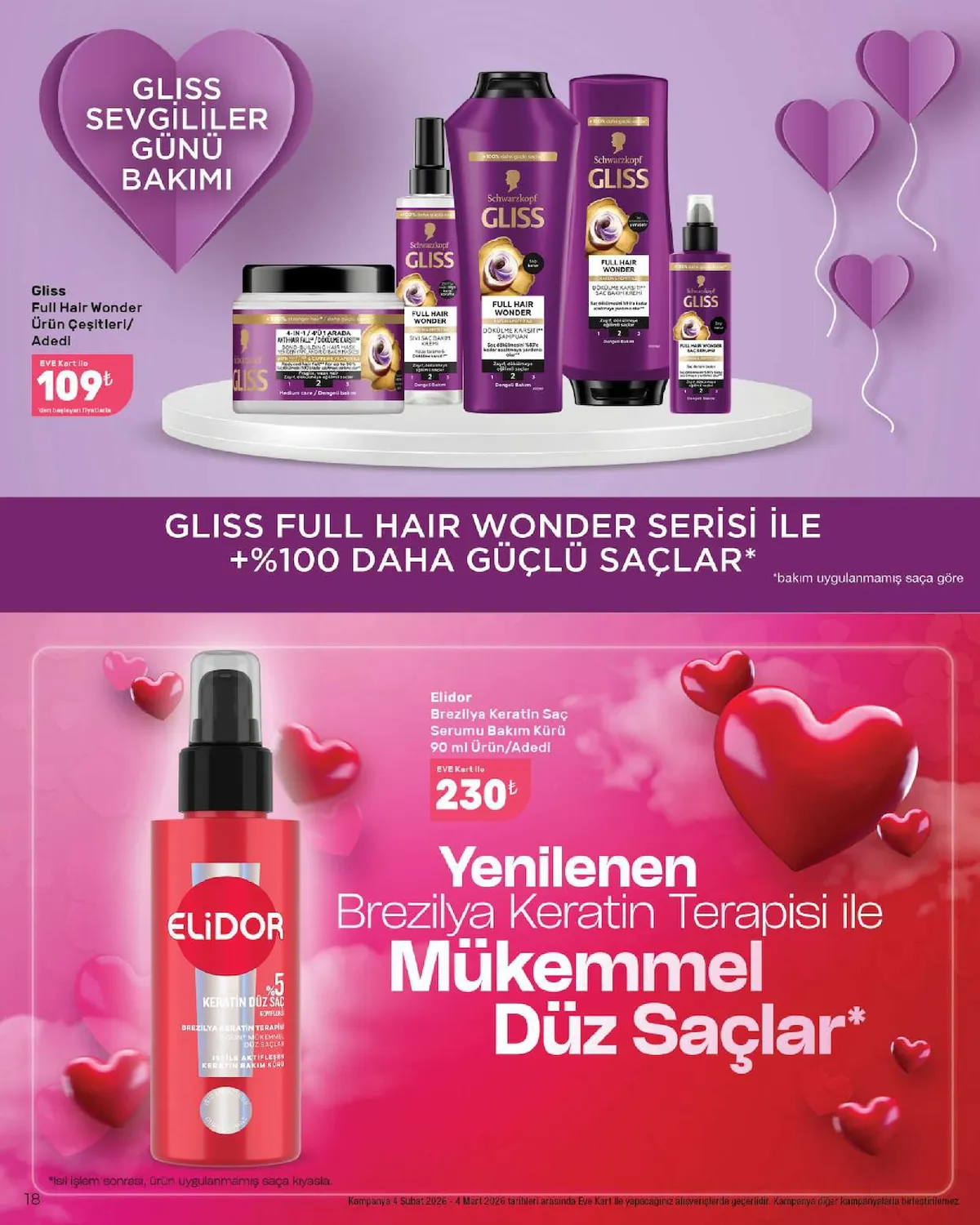 Eveshop Eveshop 4 Şubat 2026 Aktüel Kataloğu sayfa 18: Elidor Brezilya Keratin Saç Serumu Bakım Kürü 90 Ml, Elidor Brezilya Keratin Saç Serumu Bakım Kürü 90 Ml