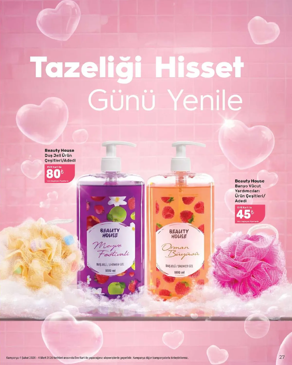 Eveshop Eveshop 4 Şubat 2026 Aktüel Kataloğu sayfa 27: Beauty House Duş Jeli / Shower Gel 1000 Ml