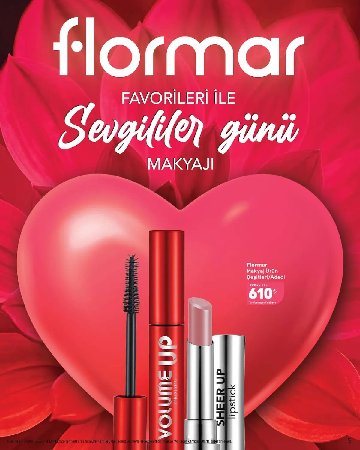 Eveshop Eveshop 4 Şubat 2026 Aktüel Kataloğu sayfa 5: Flormar Makyaj Ürün Çeşitleri/Adedi