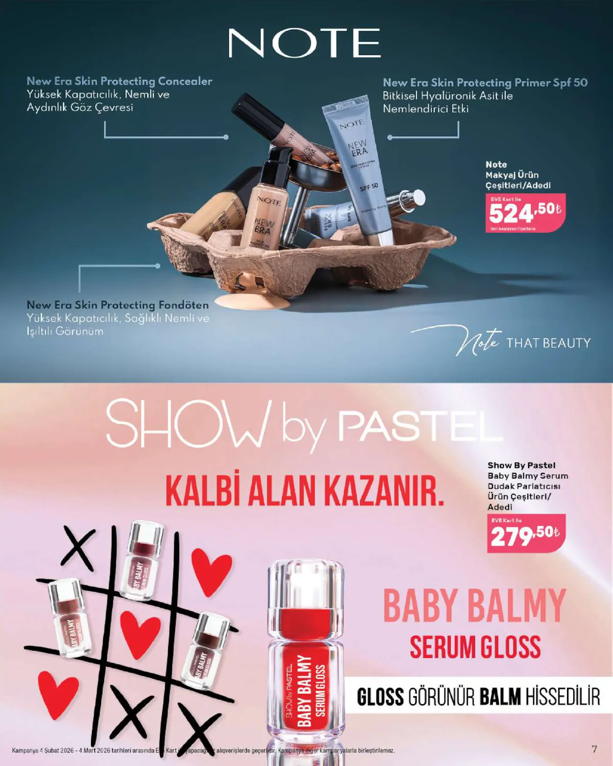 Eveshop Eveshop 4 Şubat 2026 Aktüel Kataloğu sayfa 7: Show By Pastel Baby Balmy Serum Dudak Parlatıcısı Ürün Çeşitleri