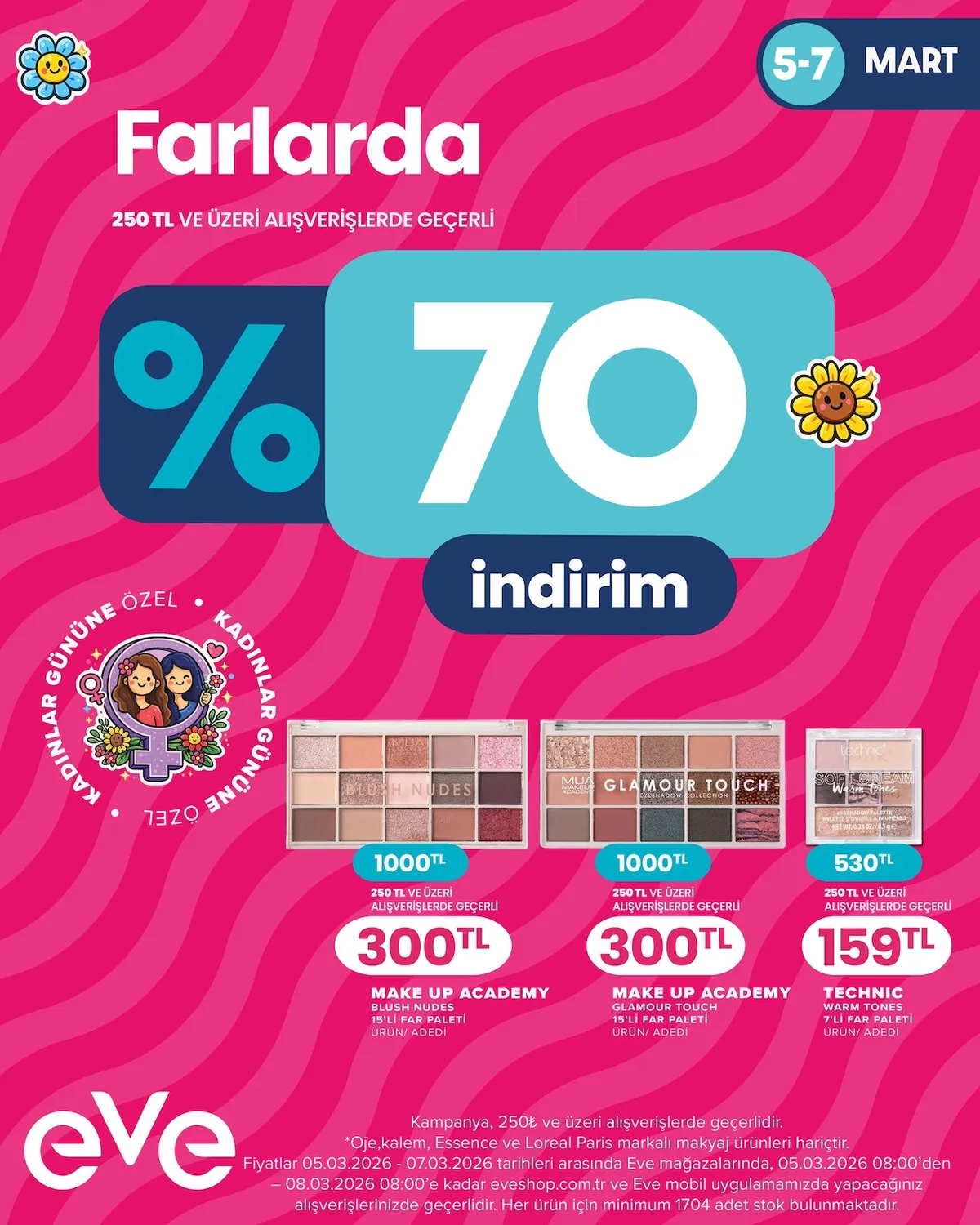 Eveshop Eveshop 5 Mart 2026 Aktüel Kataloğu sayfa 4: Technic Soft Cream Warm Tones Eyeshadow Palette 8.1G