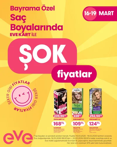 Eveshop 16 Mart 2026 Aktüel Kataloğu Kapak Görseli