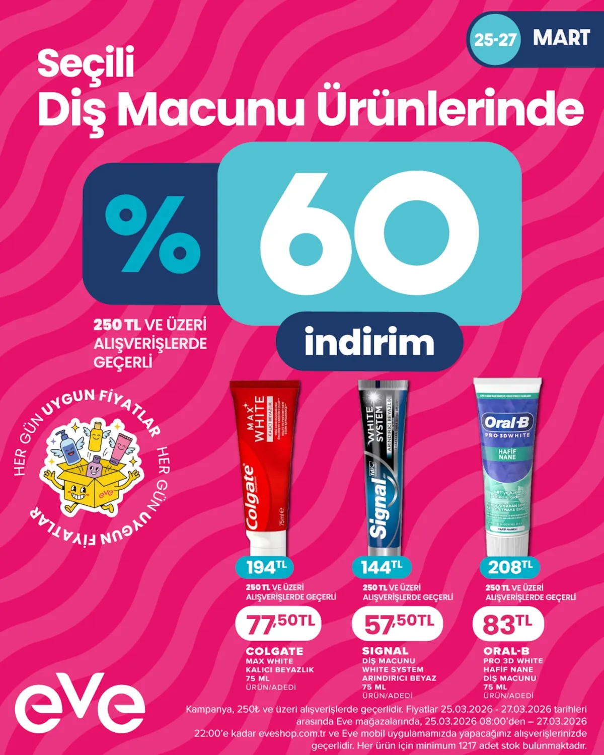 Eveshop Eveshop 25 Mart 2026 Aktüel Kataloğu sayfa 21: Oral-B Pro 3D White Hafif Nane
