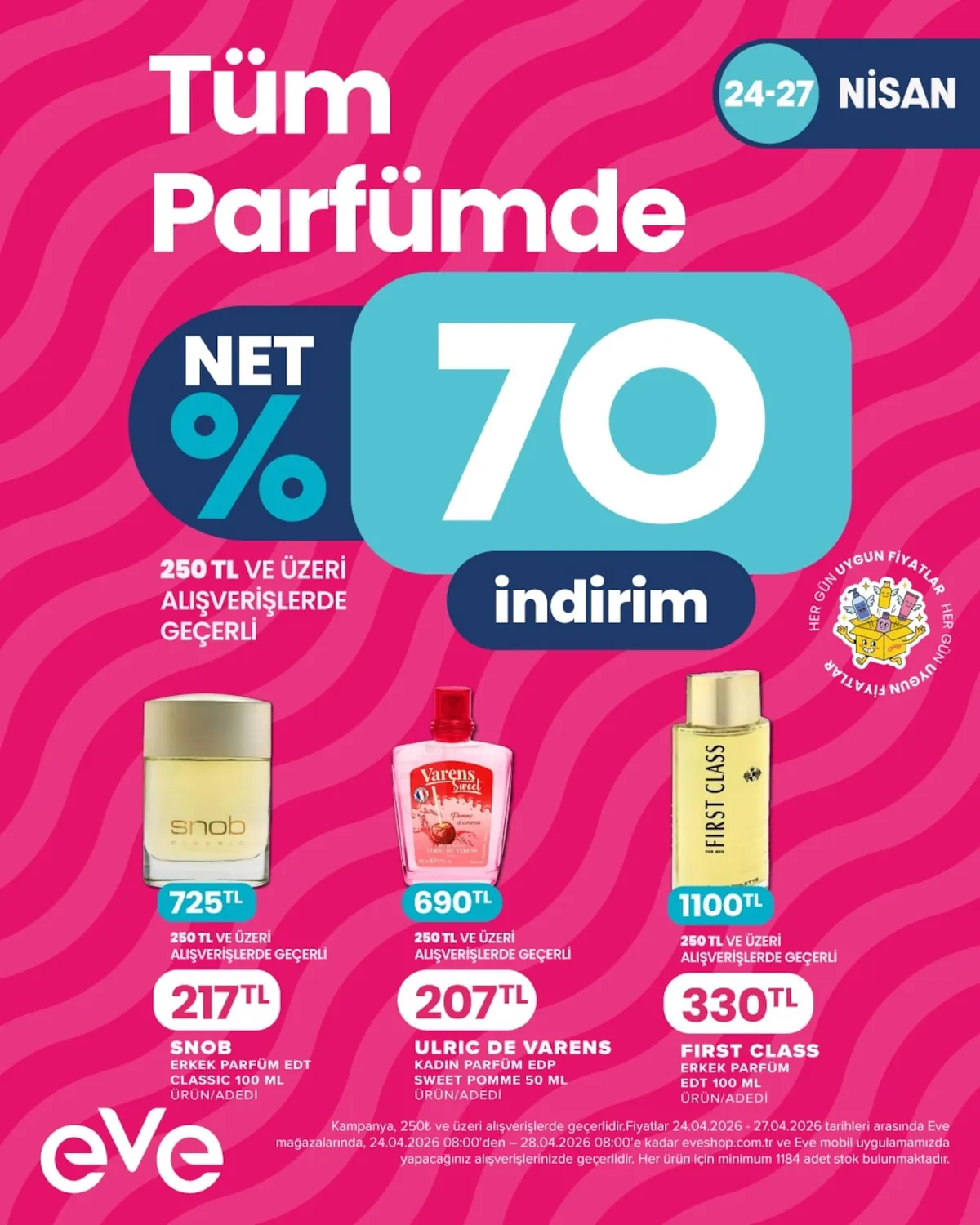 Eveshop Eveshop 24 Nisan 2026 Aktüel Kataloğu sayfa 27: Snob Classic Parfüm 100Ml, Varens Sweet Pomme D'Amour Eau De Parfum 75Ml