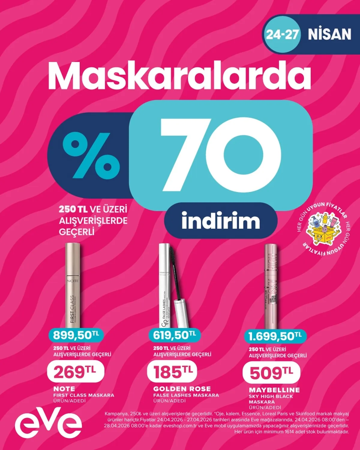Eveshop Eveshop 24 Nisan 2026 Aktüel Kataloğu sayfa 9: Note First Class Volume & Length Mascara