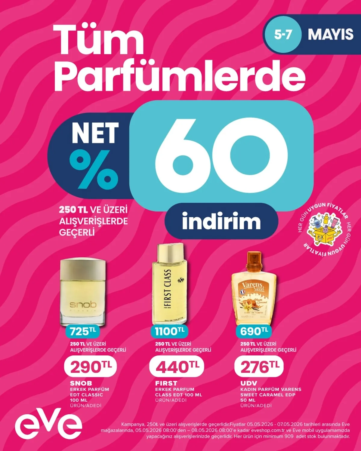Eveshop Eveshop 5 Mayıs 2026 Aktüel Kataloğu sayfa 12: Snob Classic Parfüm, Ulric De Varens Varens Sweet Vanille Caramel Parfüm