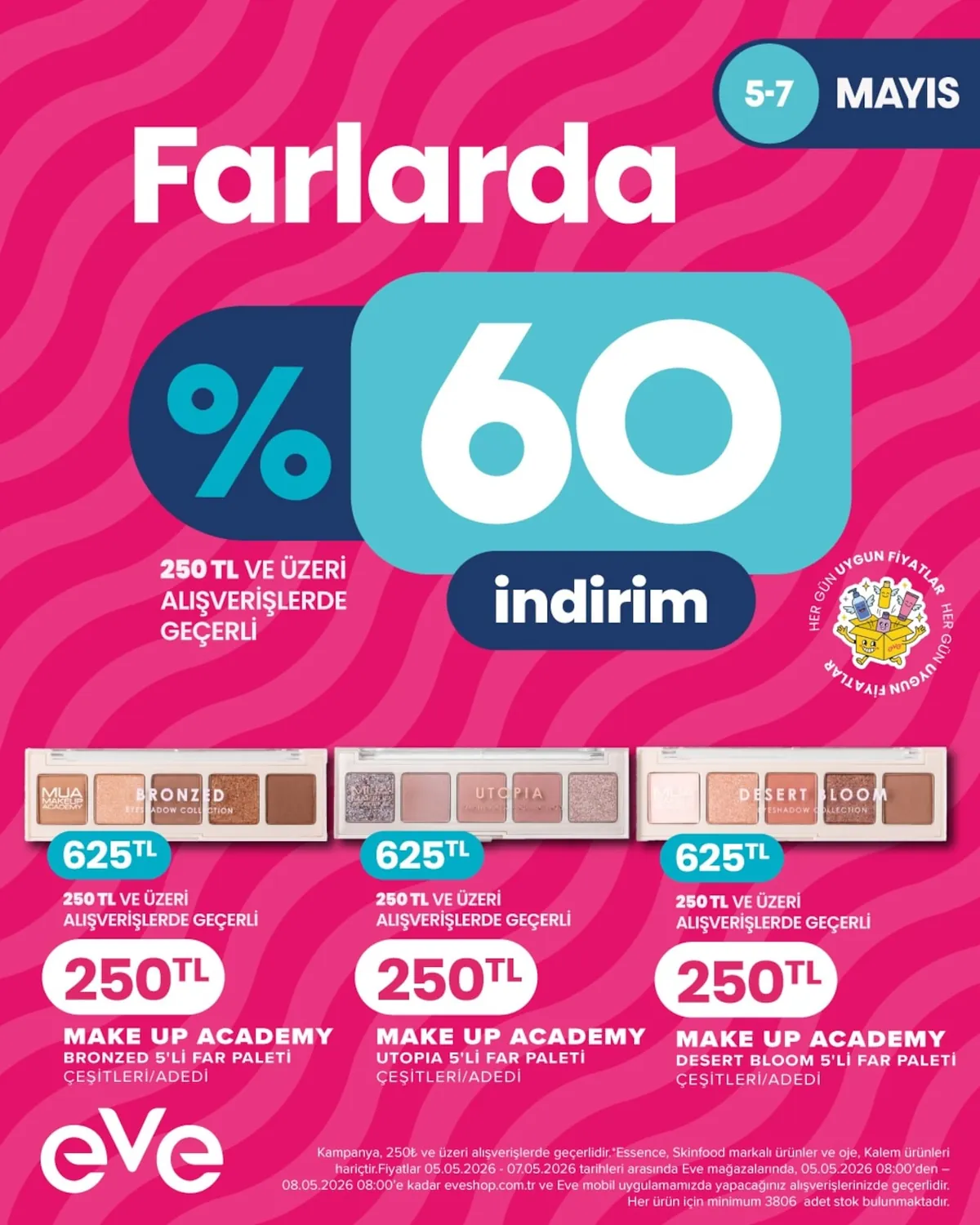 Eveshop Eveshop 5 Mayıs 2026 Aktüel Kataloğu sayfa 5: Make Up Academy Bronzed 5'Li Far Paleti