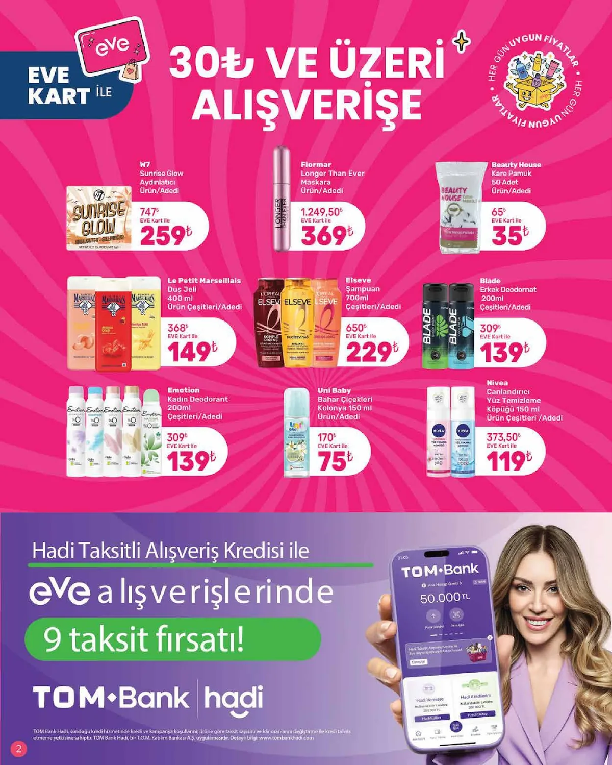 Eveshop Eveshop 6 Mayıs 2026 Aktüel Kataloğu sayfa 2: Elseve Şampuan 700Ml Çeşitleri, Le Petit Marseillais Duş Jeli 400Ml Ürün Çeşitleri