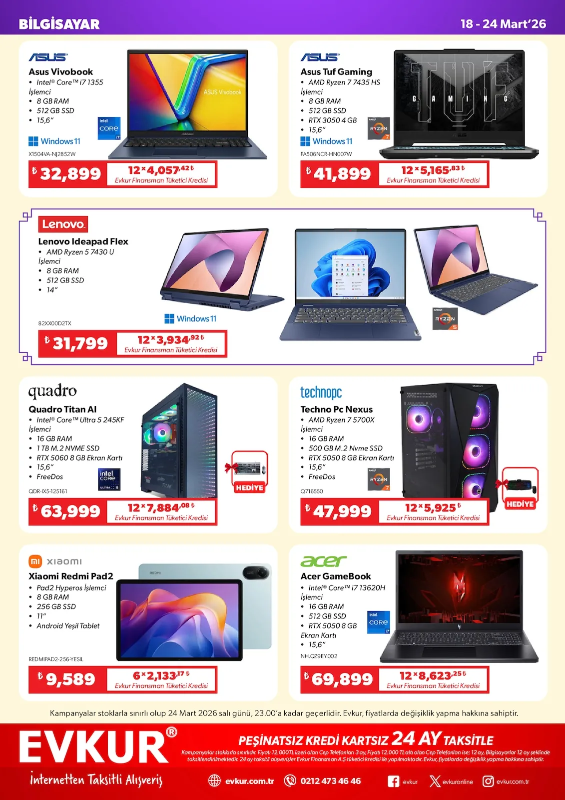 Evkur Evkur 18 Mart 2026 Aktüel Kataloğu sayfa 3: Techno Pc Nexus, Quadro Titan Ai