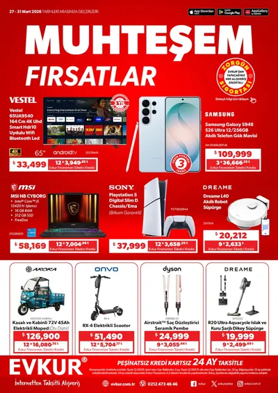 Evkur 27 Mart 2026 Aktüel Kataloğu broşürü