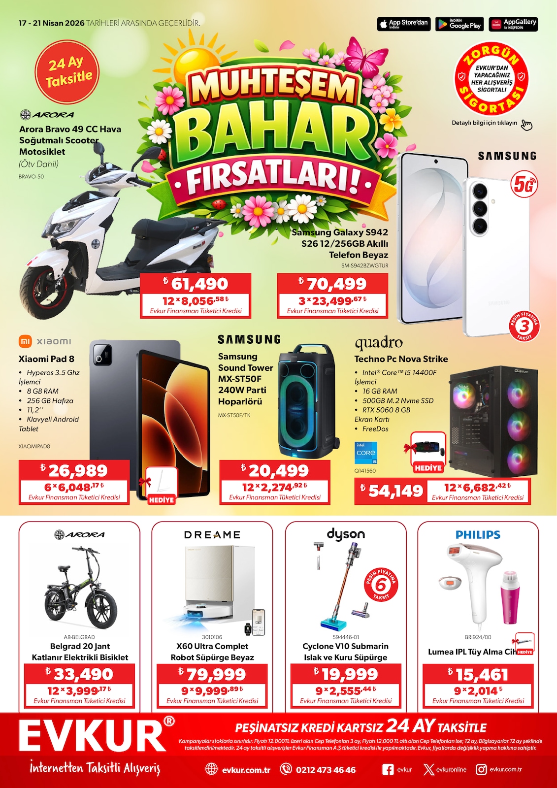 Evkur 17 Nisan 2026 Aktüel Kataloğu broşürü