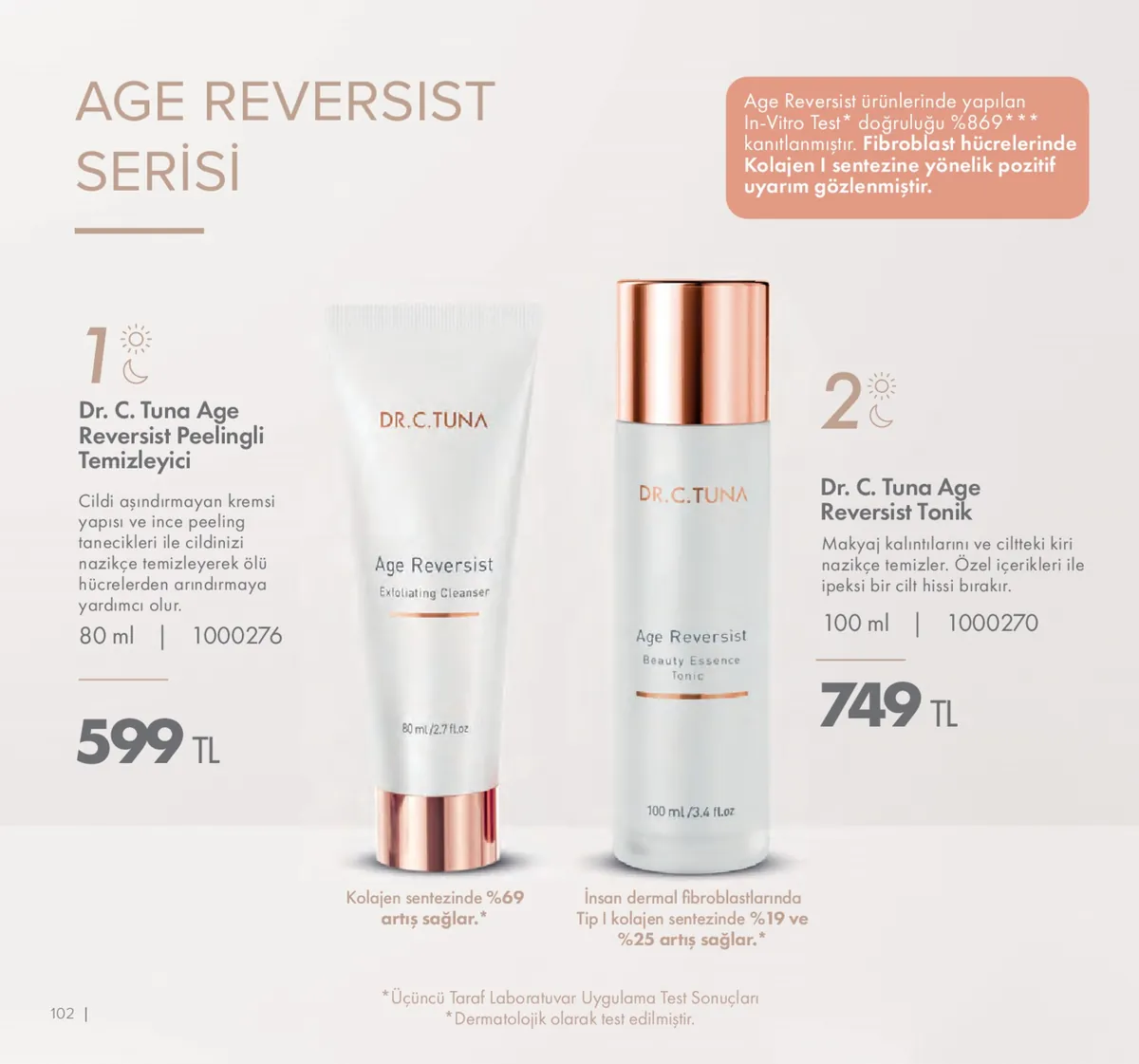 Farmasi Farmasi 1 Mayıs 2026 Aktüel Kataloğu sayfa 102: Dr. C. Tuna Age Reversist Tonik 100Ml