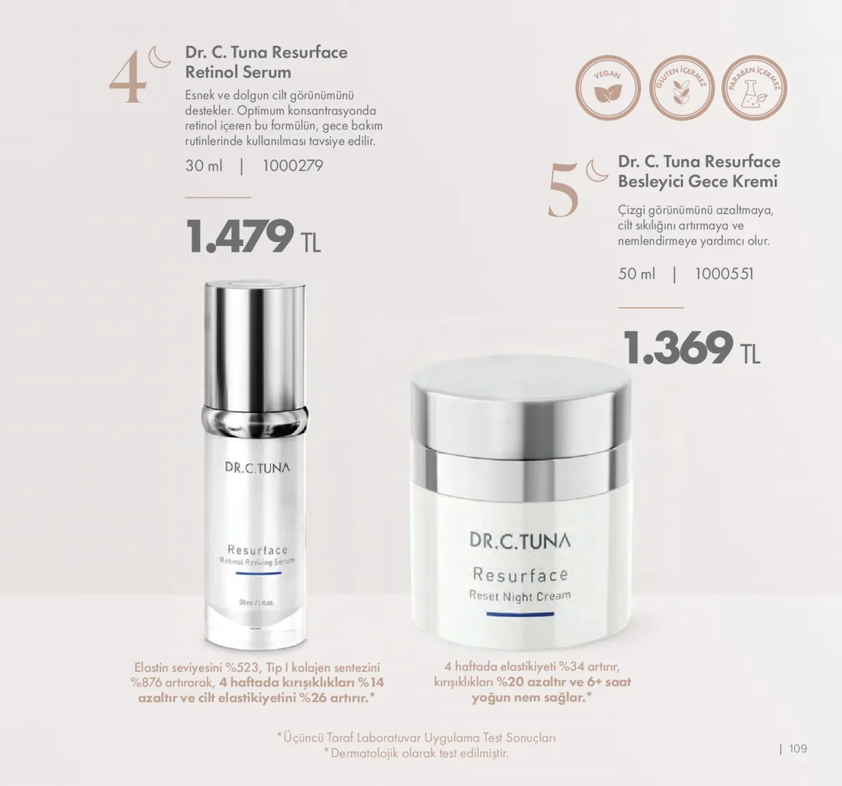 Farmasi Farmasi 1 Mayıs 2026 Aktüel Kataloğu sayfa 109: Dr. C. Tuna Resurface Retinol Serum 30Ml