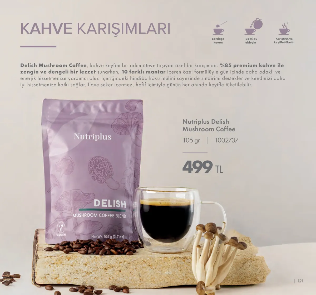Farmasi Farmasi 1 Mayıs 2026 Aktüel Kataloğu sayfa 121: Nutriplus Delish Mushroom Coffee 105G
