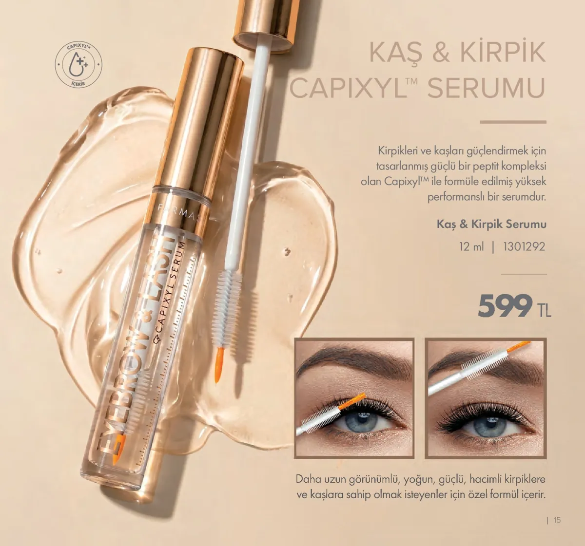 Farmasi Farmasi 1 Mayıs 2026 Aktüel Kataloğu sayfa 15: Kaş & Kirpik Capixyl Serum 12 Ml