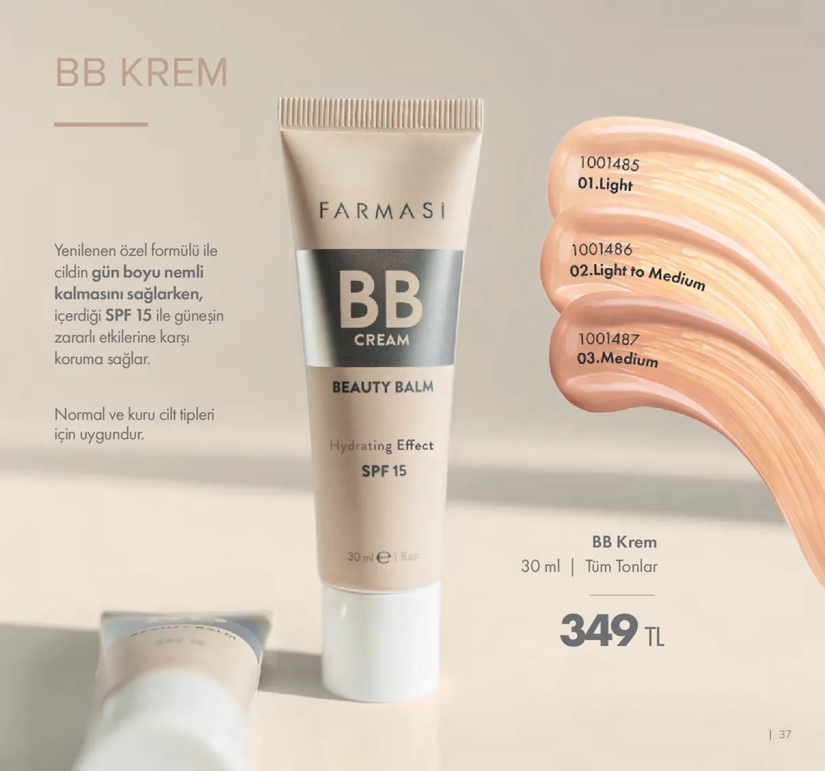 Farmasi Farmasi 1 Mayıs 2026 Aktüel Kataloğu sayfa 37: Farmasi Bb Cream Beauty Balm 30Ml