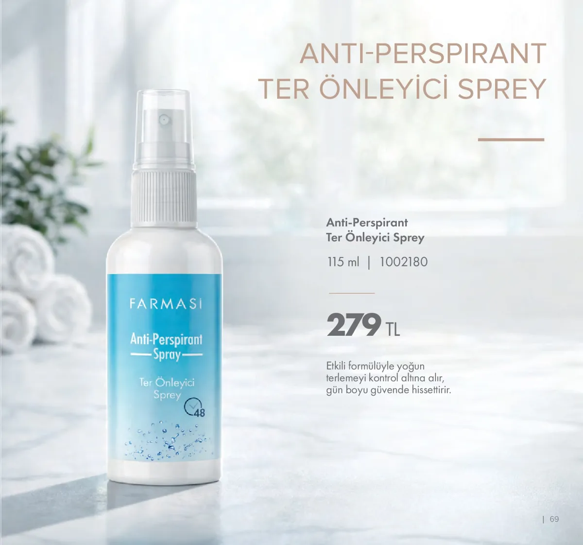 Farmasi Farmasi 1 Mayıs 2026 Aktüel Kataloğu sayfa 69: Farmasi Anti-Perspirant Ter Önleyici Sprey 115Ml