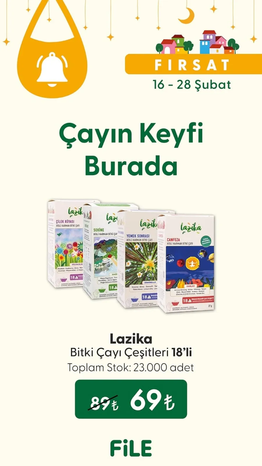 File File Market 16 Şubat 2026 Aktüel Kataloğu sayfa 7: Lazika Bitki Çayı Çeşitleri 18'Li
