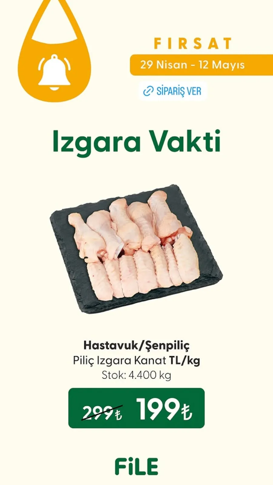 File File Market 29 Nisan 2026 Aktüel Kataloğu sayfa 2: Piliç Izgara Kanat 1Kg