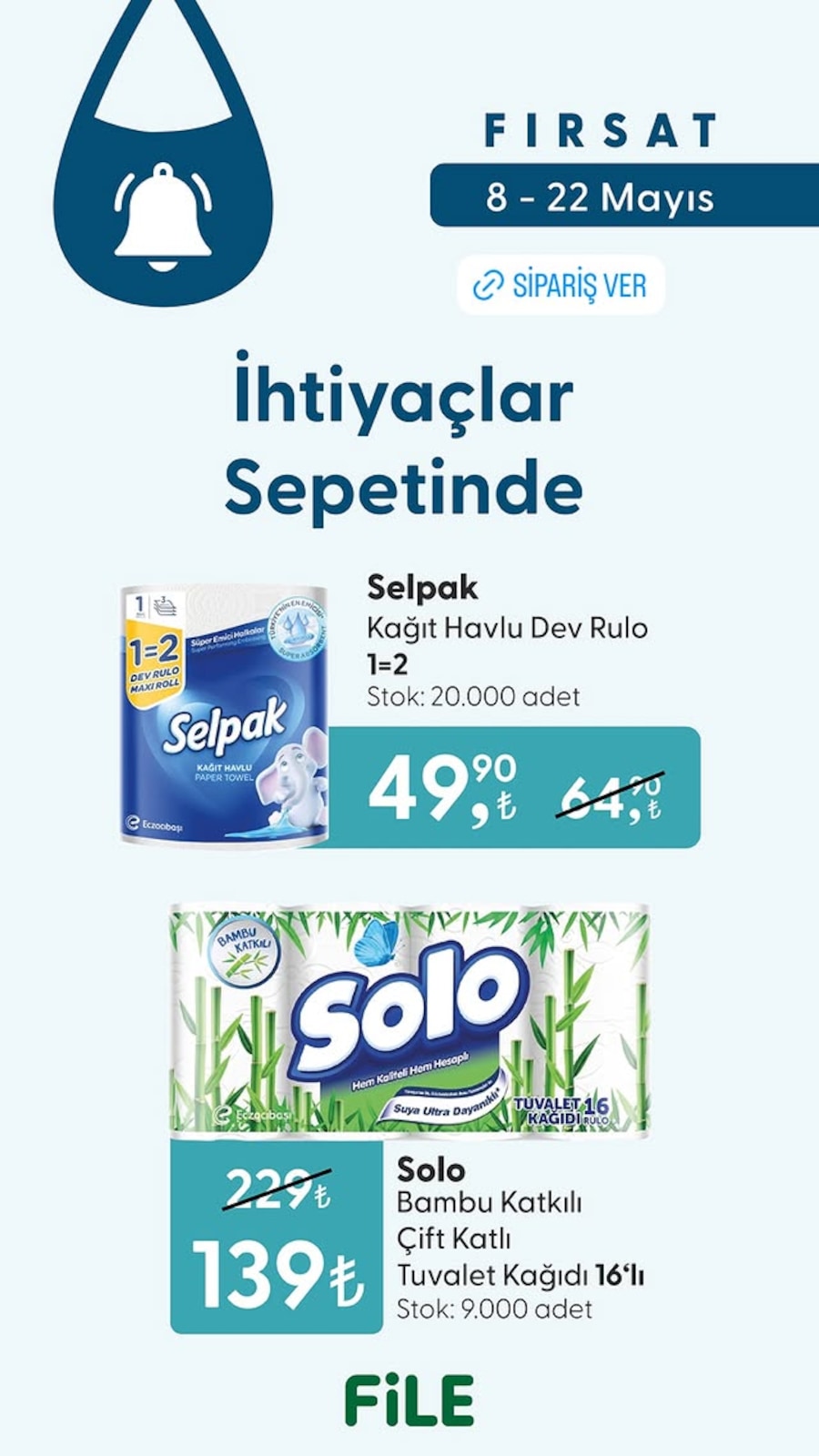 File Market 8 Mayıs 2026 Aktüel Kataloğu broşürü