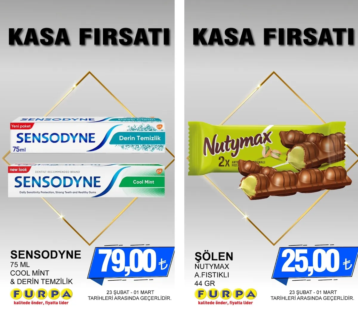 Furpa Furpa Market 23 Şubat 2026 Aktüel Kataloğu sayfa 1: Şölen Nutymax A.Fistikli 44 Gr