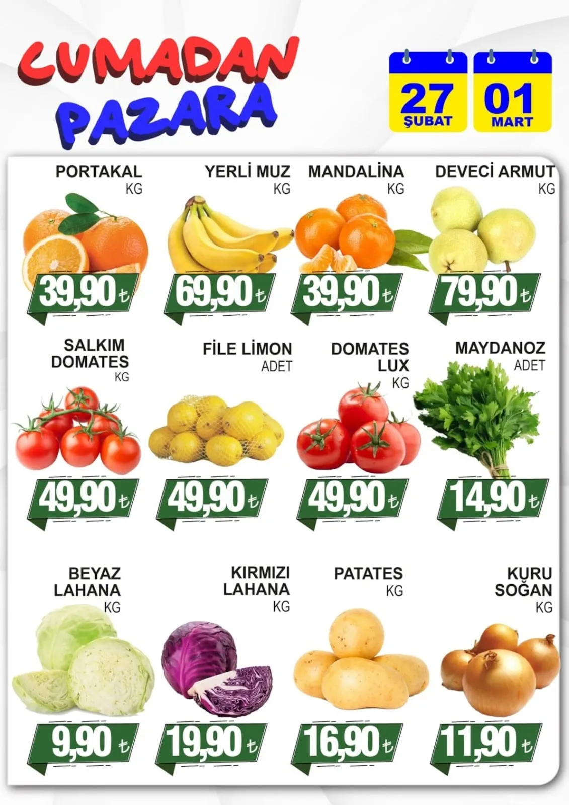 Furpa Furpa Market 27 Şubat 2026 Aktüel Kataloğu sayfa 1: Portakal Kg, Yerli Muz Kg