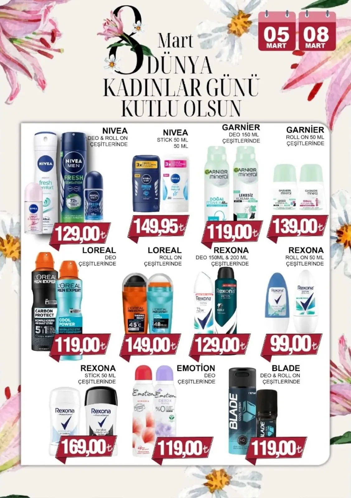 Furpa Furpa Market 5 Mart 2026 Aktüel Kataloğu sayfa 10: Rexona Roll On 50 Ml