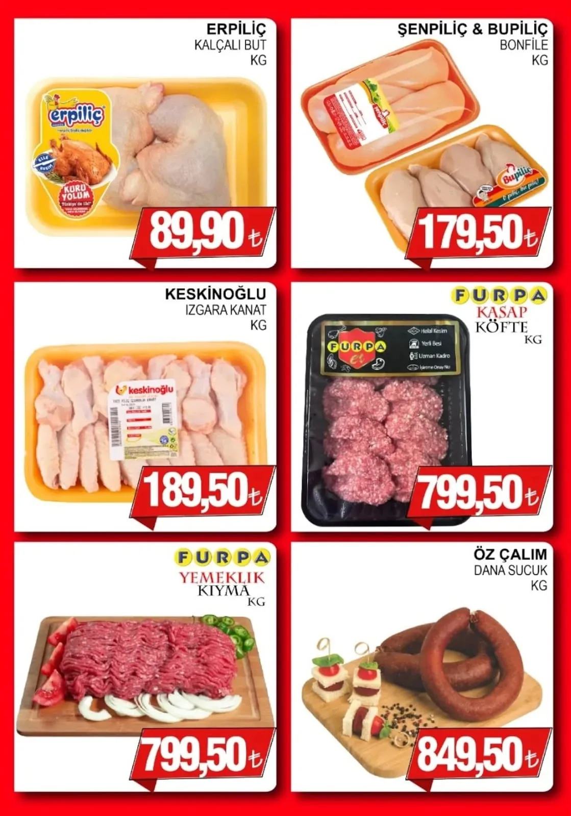 Furpa Furpa Market 5 Mart 2026 Aktüel Kataloğu sayfa 6: Furpa Yemeklik Kıyma Kg, Öz Çalım Dana Sucuk Kg