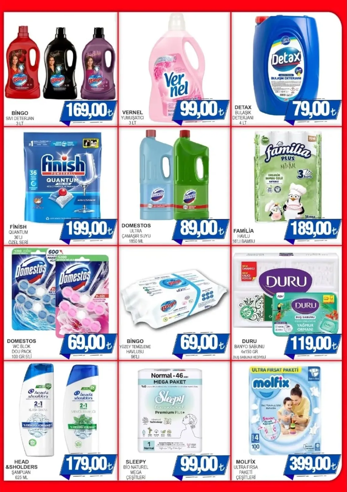 Furpa Furpa Market 5 Mart 2026 Aktüel Kataloğu sayfa 8: Domestos Ultra Çamaşir Suyu 1850 Ml, Finish Quantum 36'Lı Özel Seri