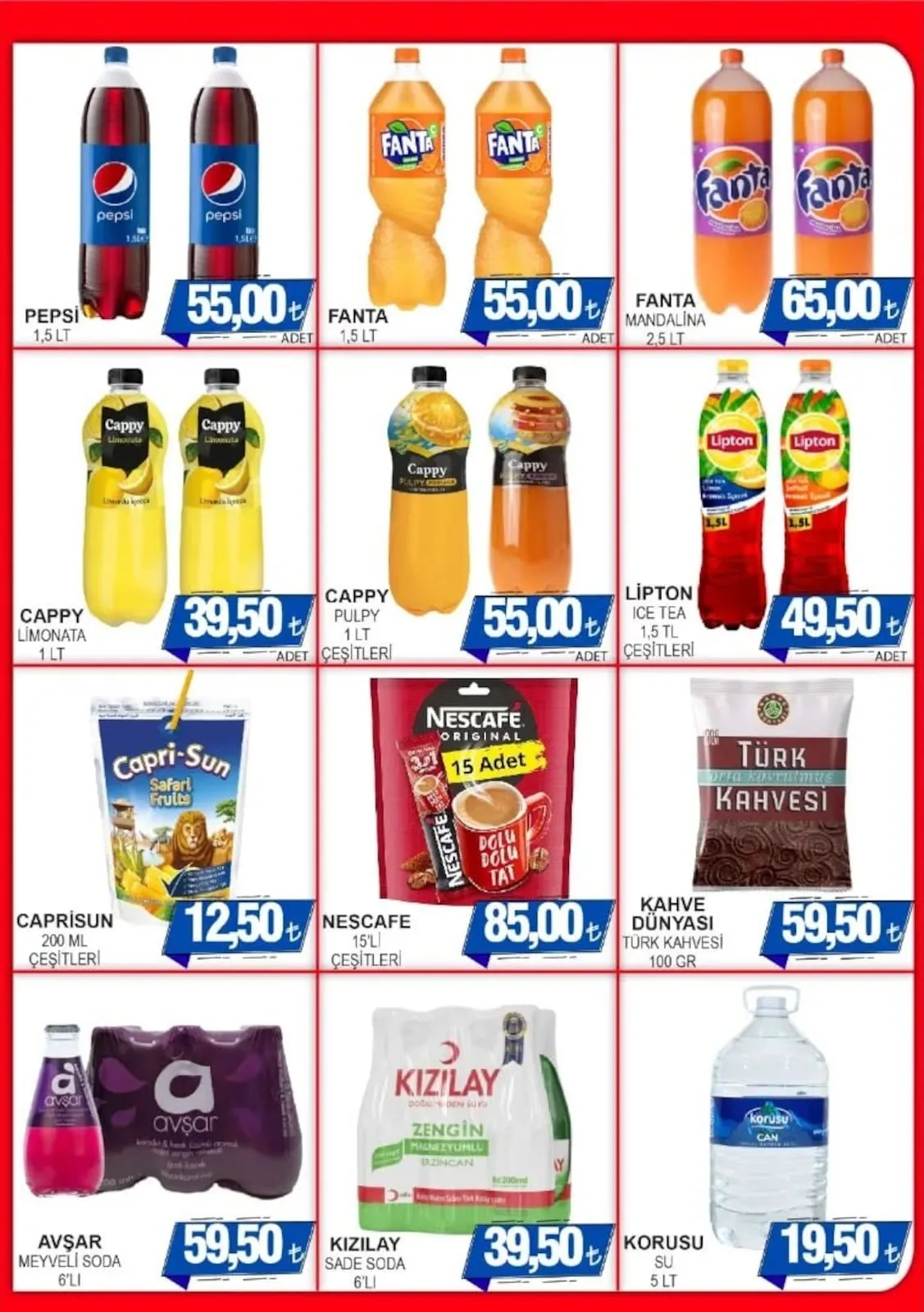 Furpa Furpa Market 25 Mart 2026 Aktüel Kataloğu sayfa 4: Kahve Dünyası Türk Kahvesi 100 Gr, Cappy Pulpy 1 Lt Çeşitleri