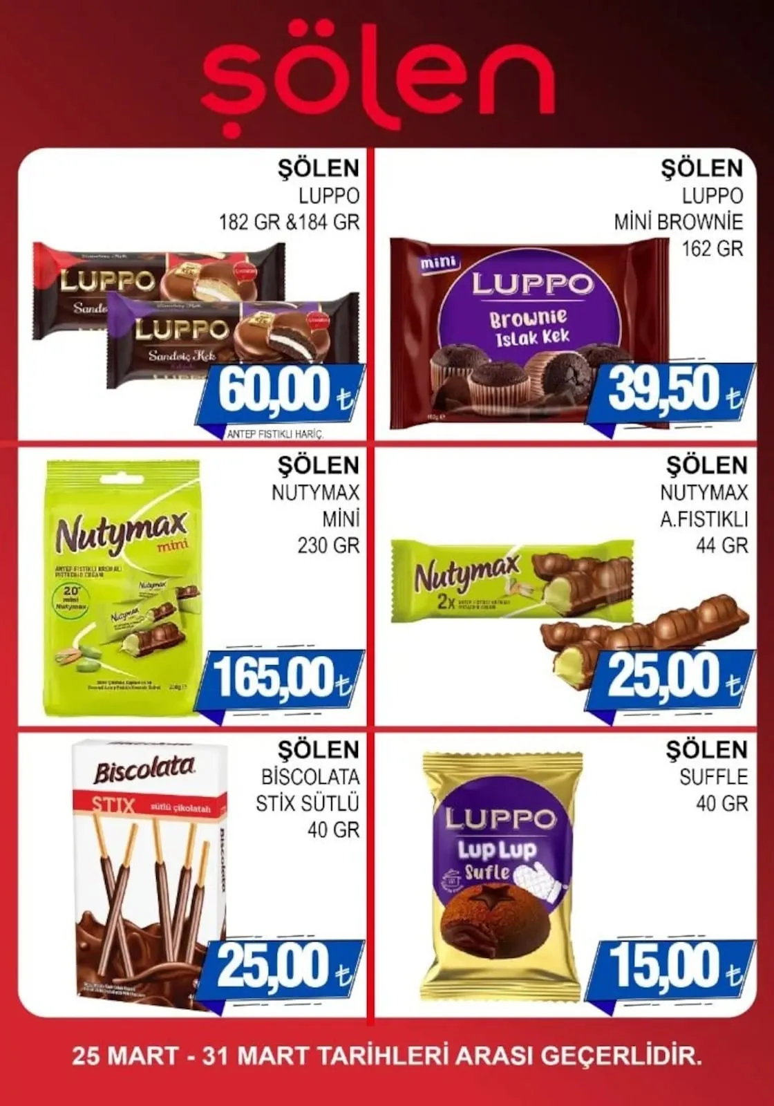 Furpa Furpa Market 25 Mart 2026 Aktüel Kataloğu sayfa 3: Şölen Biscolata Stix Sütlü 40 Gr, Şölen Suffle 40 Gr