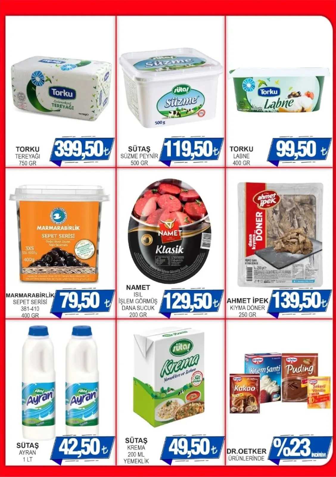 Furpa Furpa Market 23 Nisan 2026 Aktüel Kataloğu sayfa 3: Namet Isıl İşlenmiş Dana Sucuk 200G, Sütaş Ayran 1 Lt