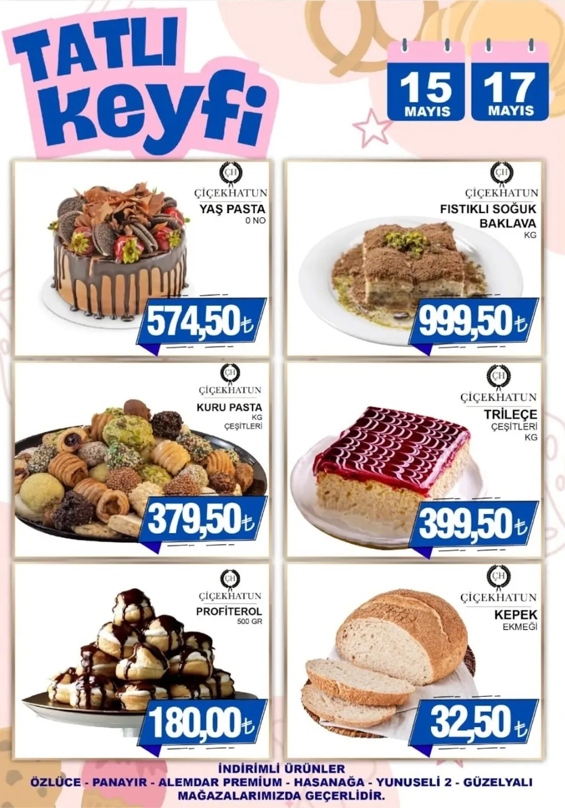 Furpa Furpa Market 15 Mayıs 2026 Aktüel Kataloğu sayfa 4: Çiçekhatun Kuru Pasta Kg, Çiçekhatun Trileçe Kg