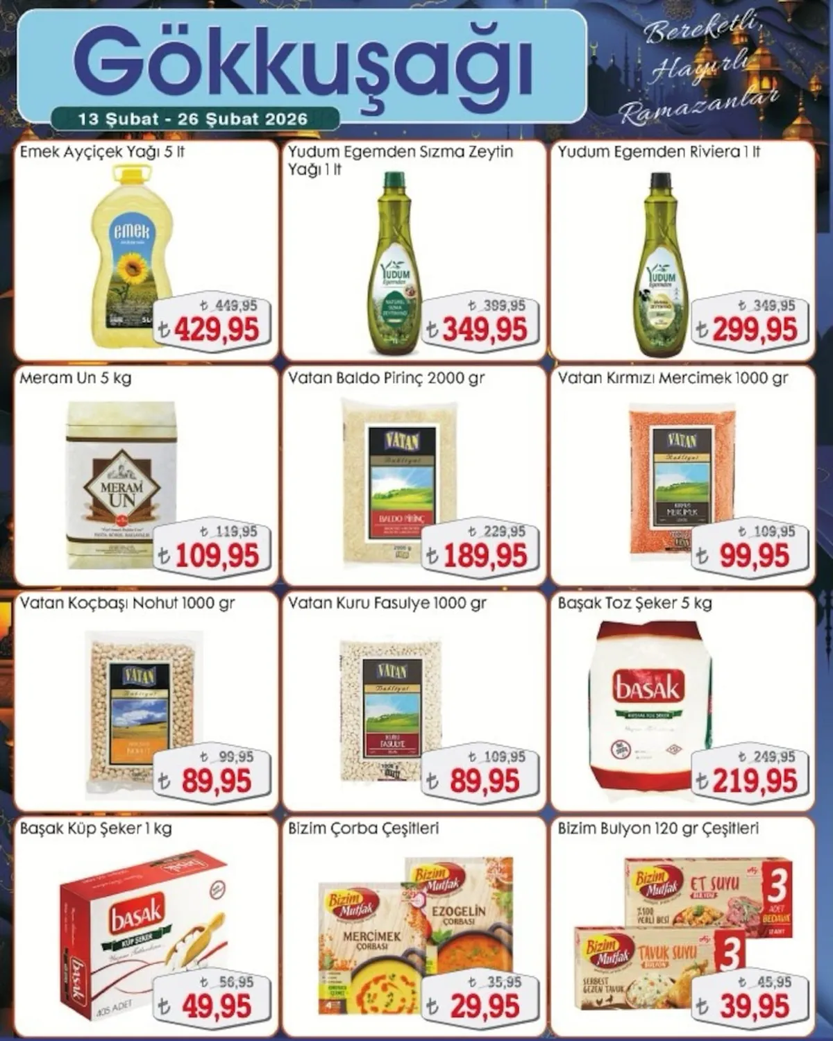 Gökkuşağı Gökkuşağı Market 13 Şubat 2026 Aktüel Kataloğu sayfa 10: Başak Küp Şeker 1 Kg, Başak Toz Şeker 5 Kg