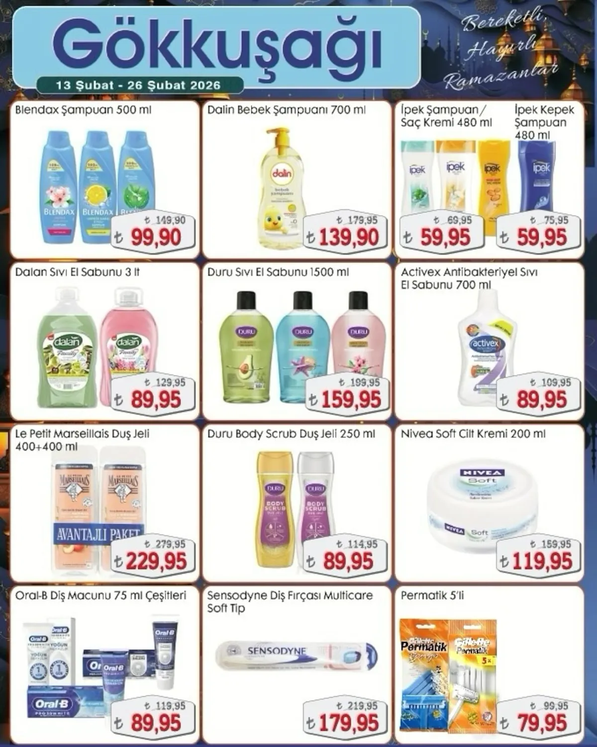 Gökkuşağı Gökkuşağı Market 13 Şubat 2026 Aktüel Kataloğu sayfa 21: Le Petit Marseillais Duş Jeli 400+400 Ml, Nivea Soft Cilt Kremi 200 Ml