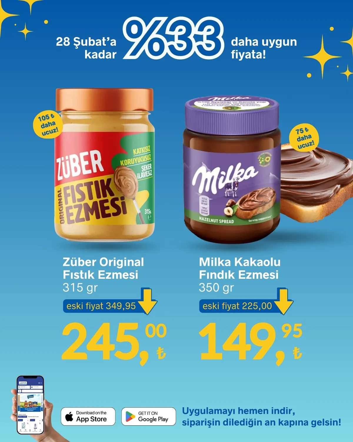 Gürmar Gürmar 16 Şubat 2026 Aktüel Kataloğu sayfa 6: Milka Kakaolu Fındık Ezmesi 350 Gr, Milka Kakaolu Fındık Ezmesi 350 Gr