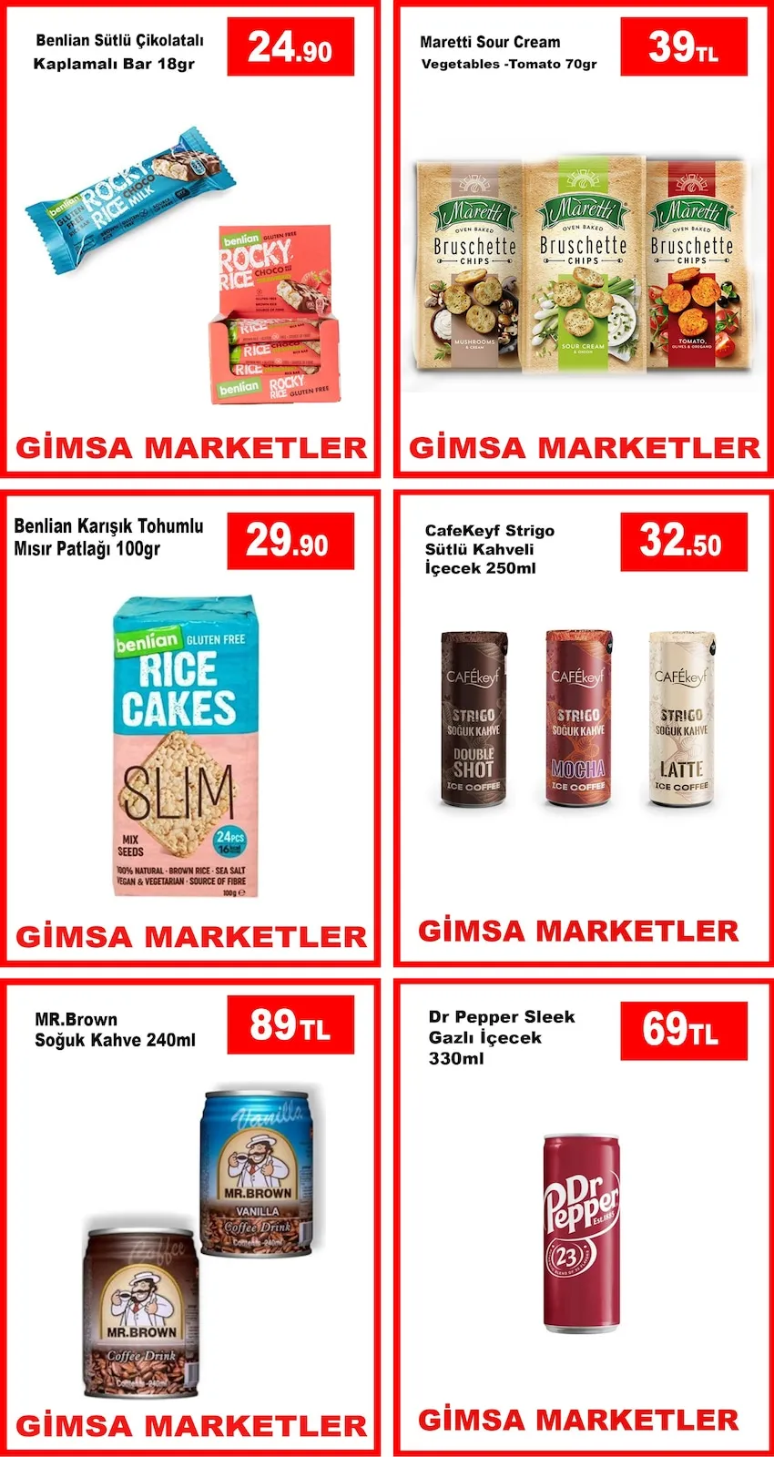 Gimsa Gimsa 27 Mart 2026 Aktüel Kataloğu sayfa 5: Dr Pepper Sleek Gazlı İçecek 330Ml, Benlian Karışık Tohumlu Mısır Patlağı 100Gr
