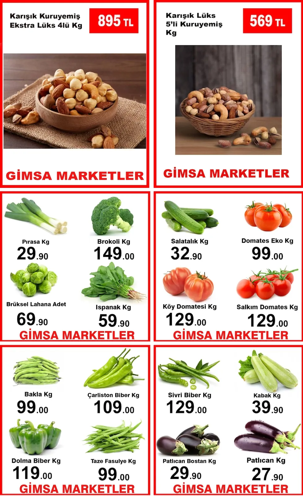 Gimsa Gimsa 20 Nisan 2026 Aktüel Kataloğu sayfa 4: Brokoli Kg, Sivri Biber Kg