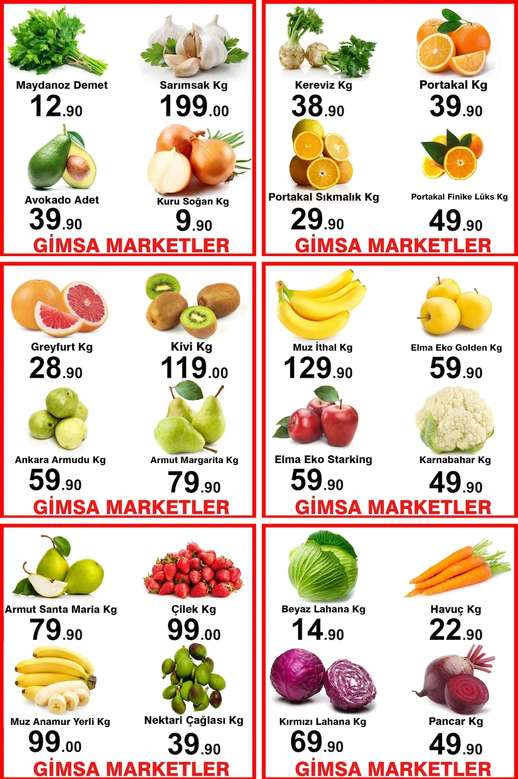 Gimsa Gimsa 20 Nisan 2026 Aktüel Kataloğu sayfa 5: Havuç Kg, Kereviz Kg