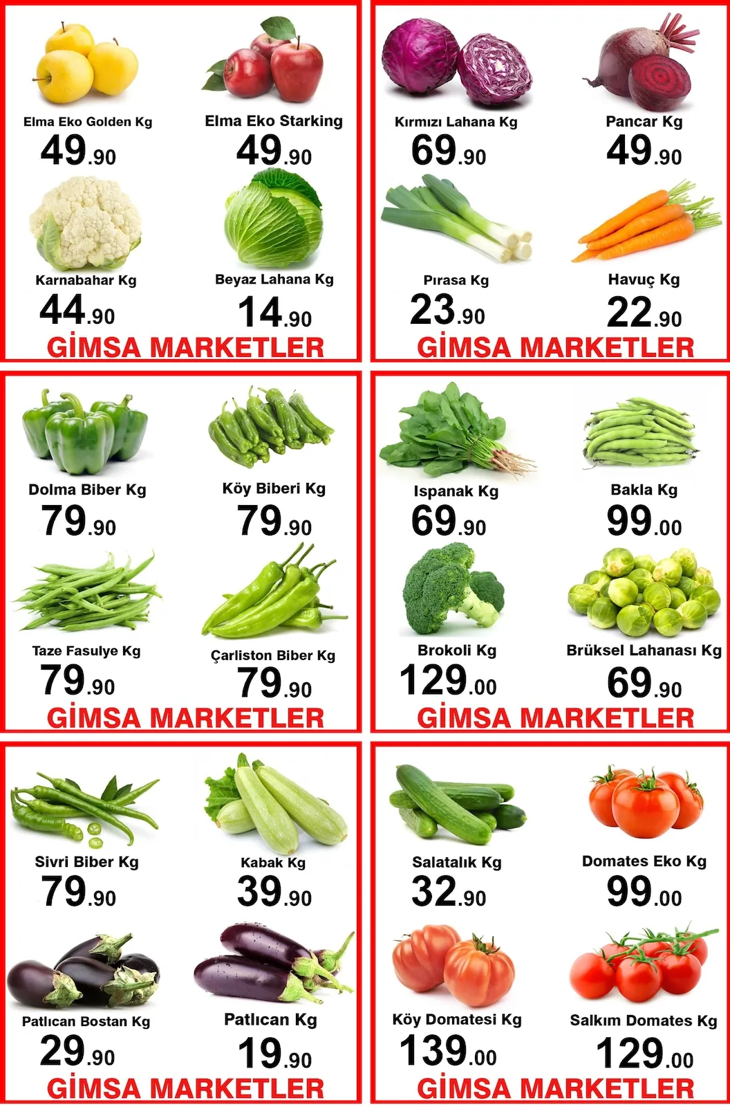 Gimsa Gimsa 21 Nisan 2026 Aktüel Kataloğu sayfa 6: Havuç Kg, Dolma Biber Kg
