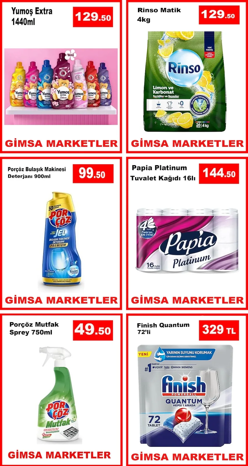 Gimsa Gimsa 22 Nisan 2026 Aktüel Kataloğu sayfa 1: Porçöz Mutfak Sprey 750Ml, Porçöz Bulaşık Makinesi Deterjanı 900Ml