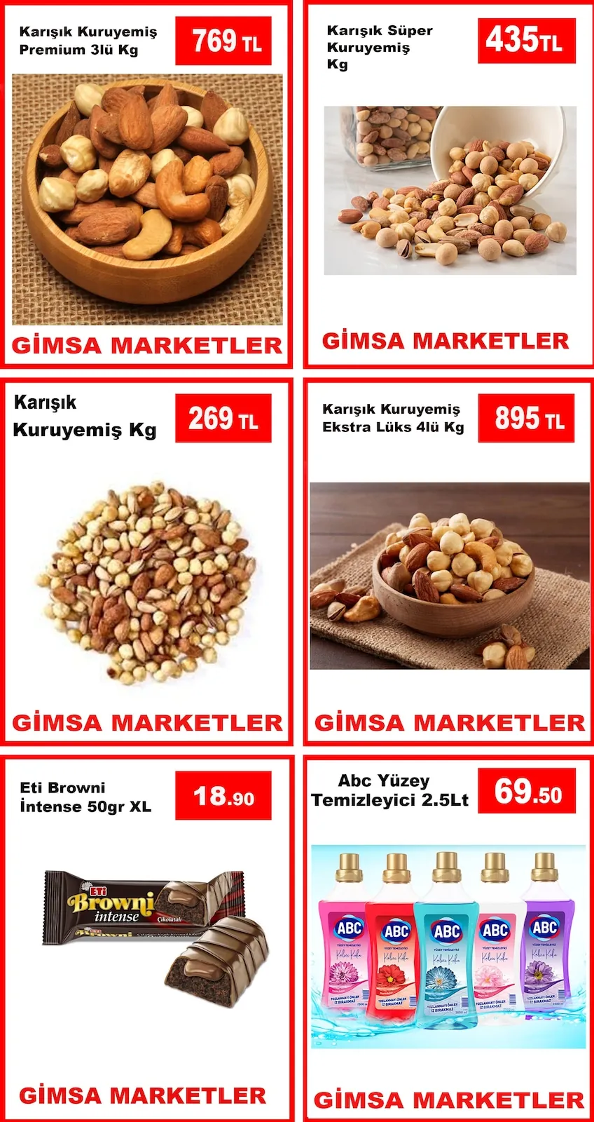 Gimsa Gimsa 22 Nisan 2026 Aktüel Kataloğu sayfa 6: Eti Browni Intense 50Gr Xl, Karışık Kuruyemiş Kg