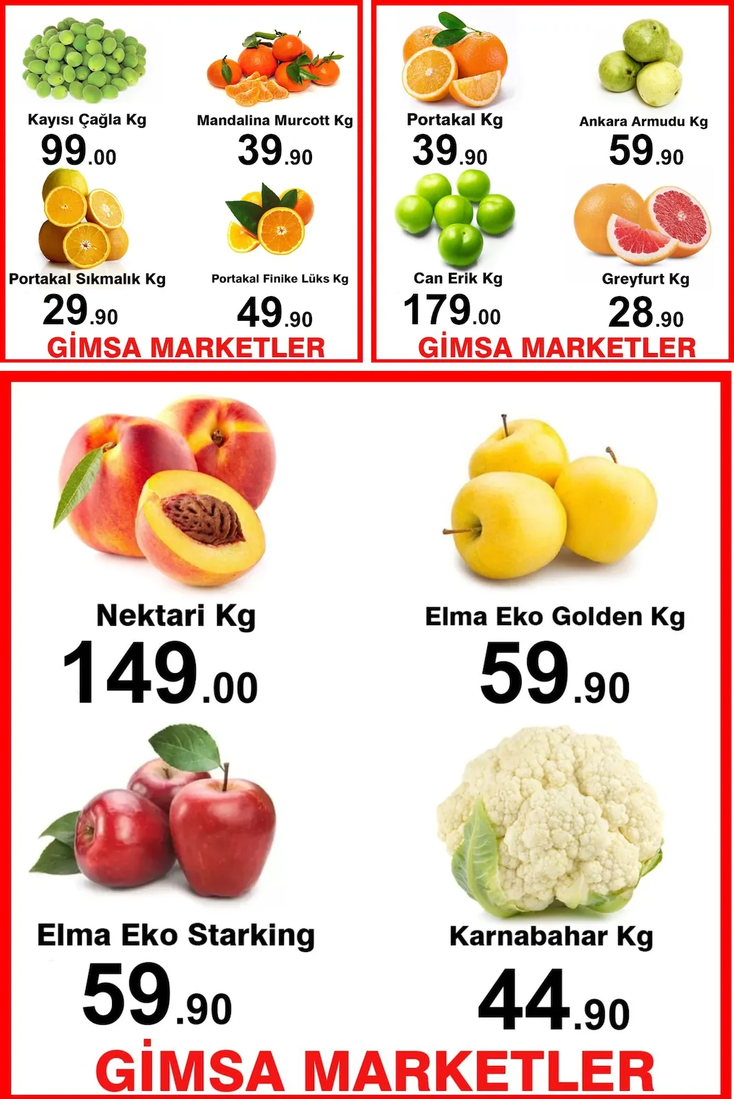 Gimsa Gimsa 24 Nisan 2026 Aktüel Kataloğu sayfa 4: Nektari Kg, Elma Eko Golden Kg
