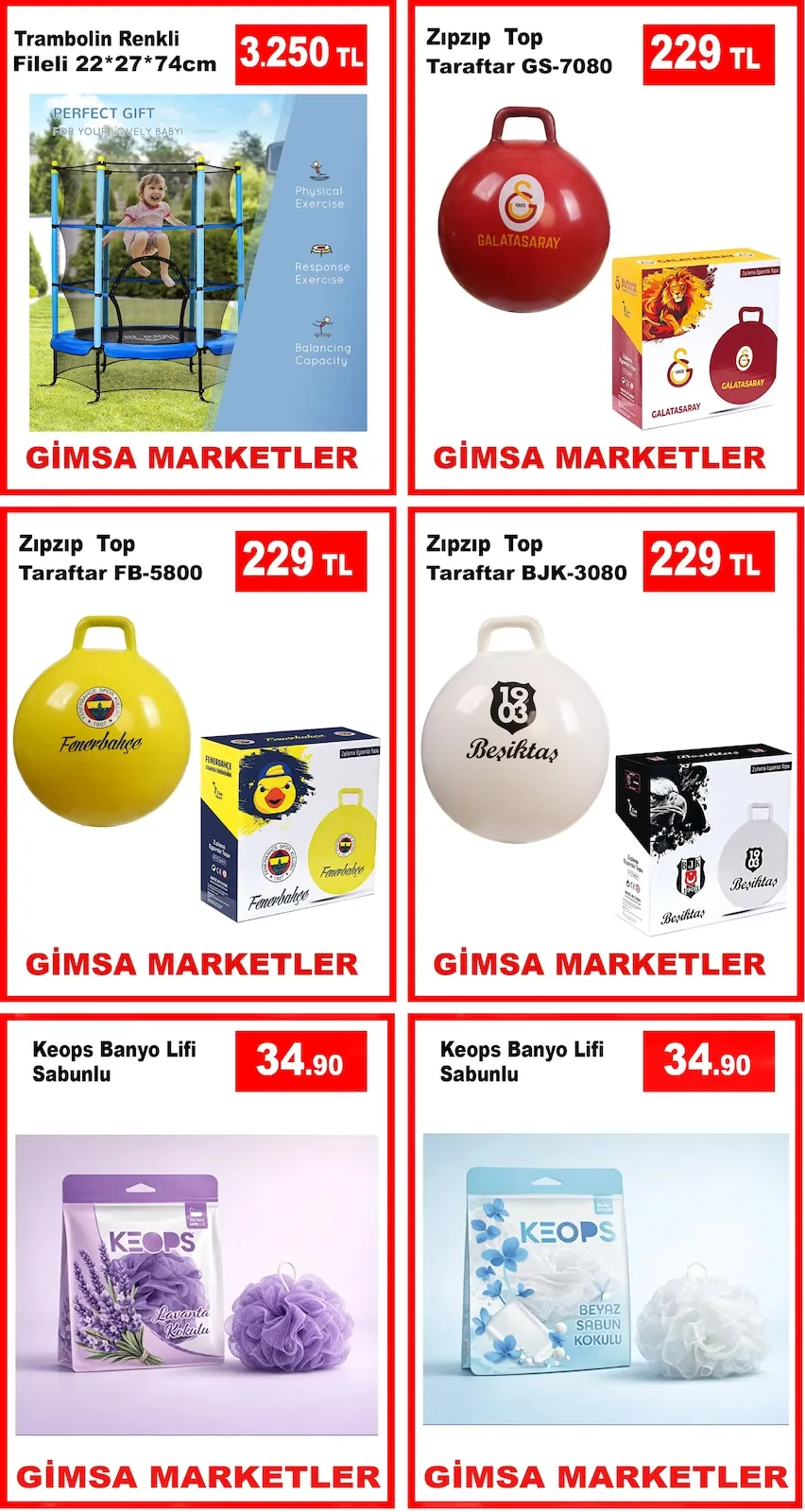 Gimsa Gimsa 24 Nisan 2026 Aktüel Kataloğu sayfa 1: Zipzip Top Taraftar Gs-7080, Zipzip Top Taraftar Bjk-3080