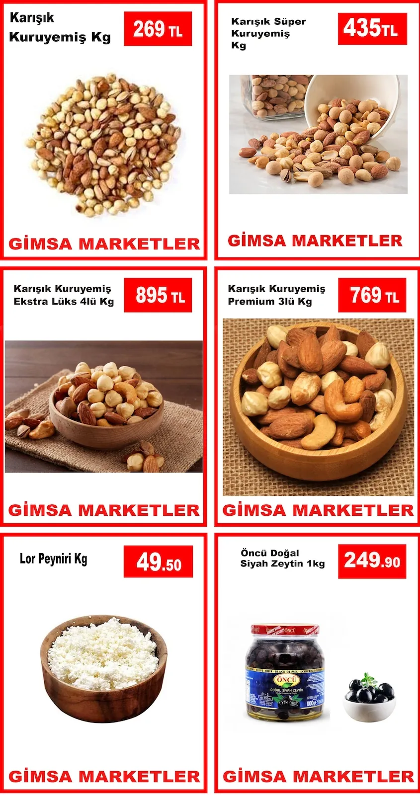 Gimsa Gimsa 27 Nisan 2026 Aktüel Kataloğu sayfa 2: Lor Peyniri Kg, Karışık Kuruyemiş Kg