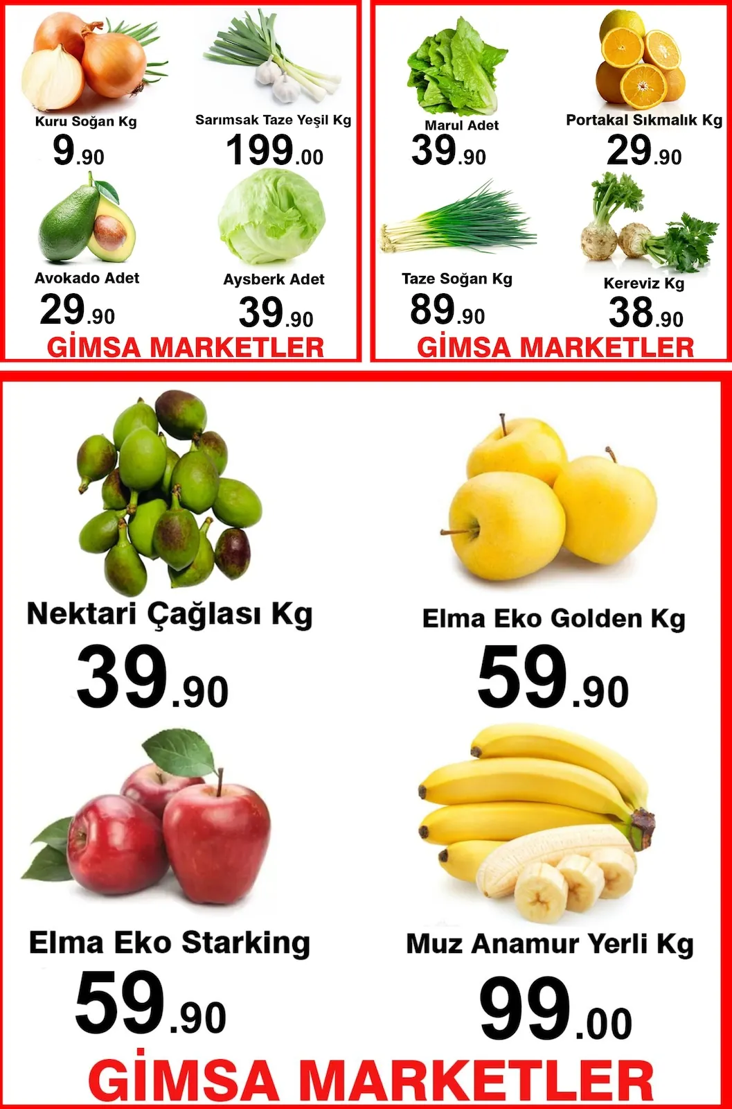 Gimsa Gimsa 27 Nisan 2026 Aktüel Kataloğu sayfa 7: Nektari Çağlası Kg, Elma Eko Golden Kg